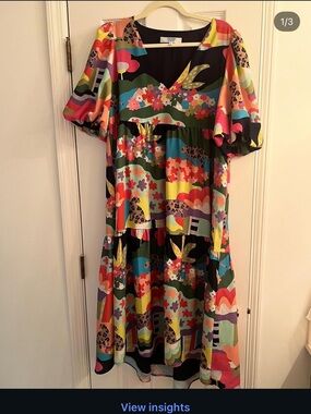 crosby. Multicolor Floral & Abstract Midi Dress